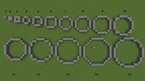 Minecraft Circle Chart: How to Make Minecraft Circle Guide